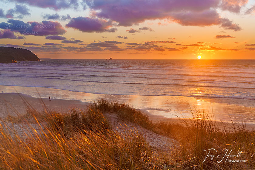 Perranporth Beach, Sunset