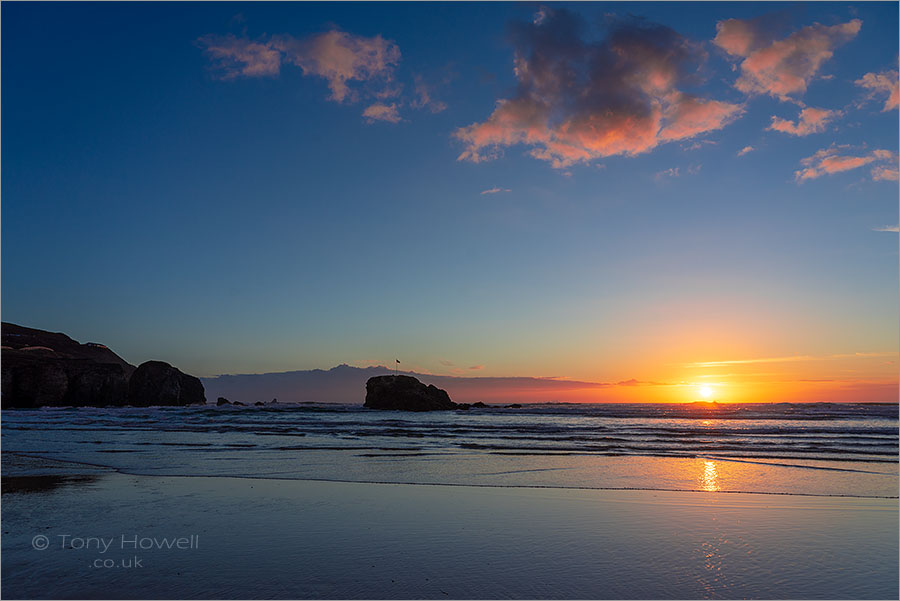 Perranporth Beach, Sunset