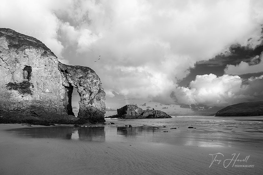 Perranporth Sea Arch At Sunrise