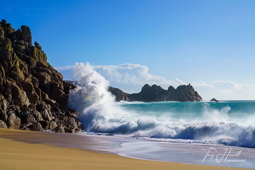 Porthcurno Beach, Storm