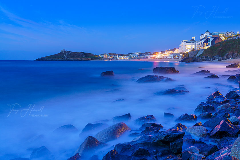 Porthmeor Beach, St Ives, Dusk