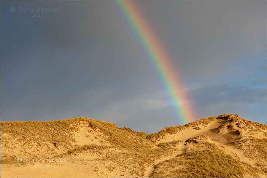 Rainbow, Dunes, Holywell Bay