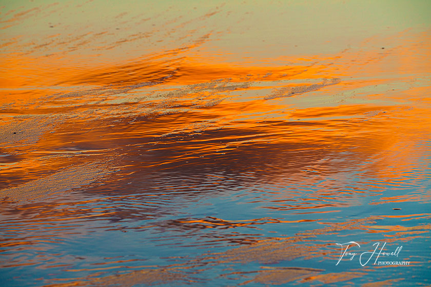 Reflections at Sunset, Perranporth