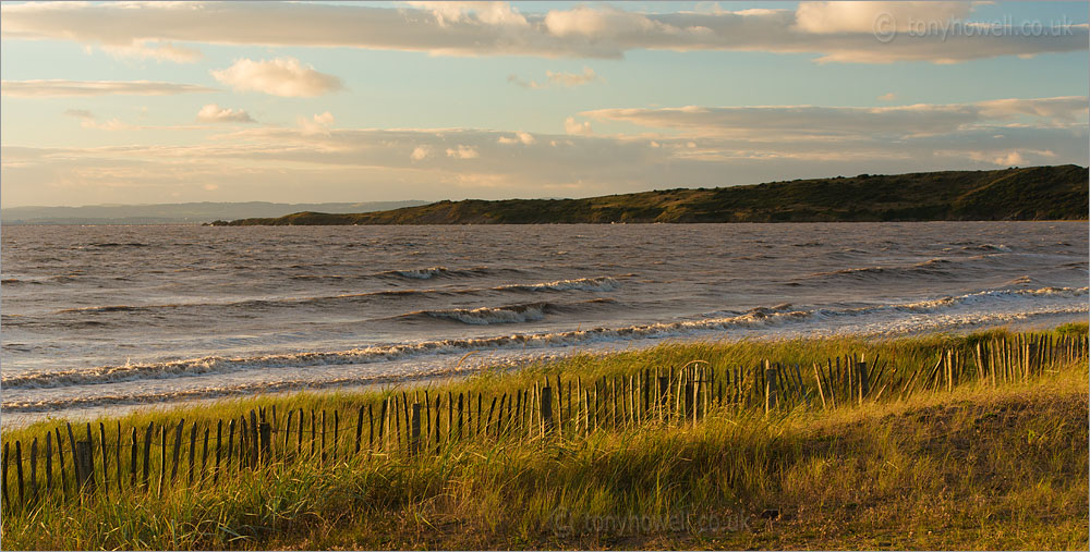 Sand Bay and Sand Point just before sunset