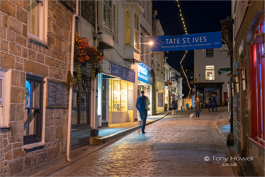 Fore Street, Night, St Ives