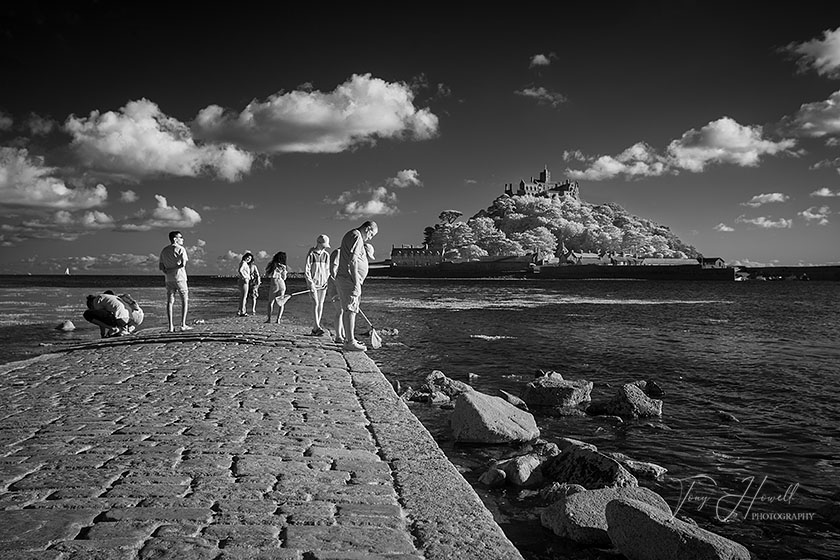 St Michaels Mount (Infrared Camera, turns foliage white)
