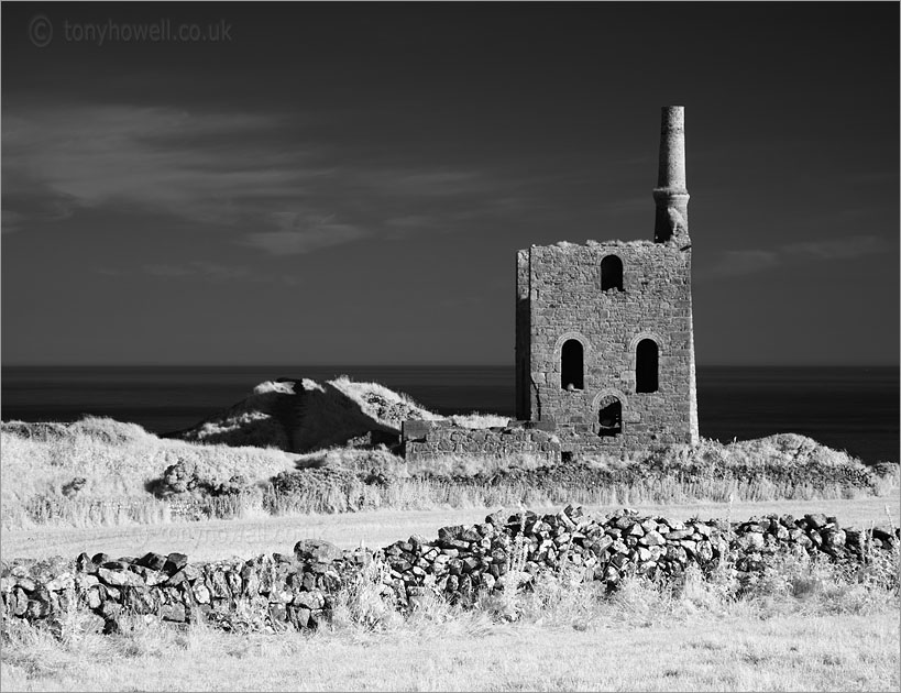 Higher Bal Tin Mine (Infrared Camera, turns foliage white)