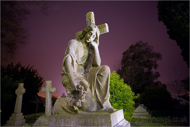 Angel Headstone, Brent Knoll Church, Easter Sunday Night