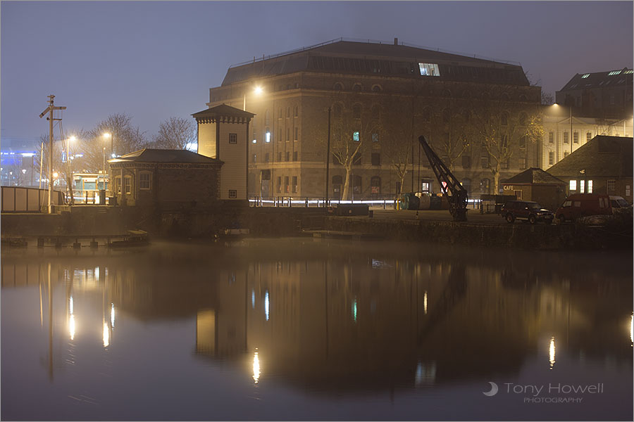 Arnolfini, Bristol, Harbour, Night, Fog