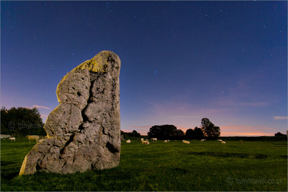 Avebury Standing Stones, moonlight