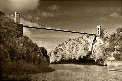 Clifton Suspension Bridge Sepia