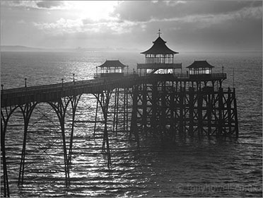 Clevedon Pier Black and White