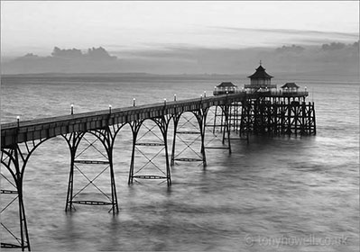 Clevedon Pier Black and White