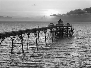 Clevedon Pier Black and White
