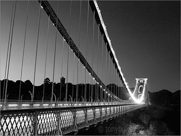 Clifton Suspension Bridge Black and White