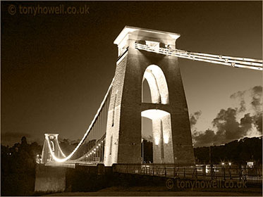 Clifton Suspension Bridge Sepia