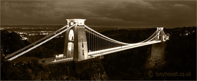 Clifton Suspension Bridge Sepia