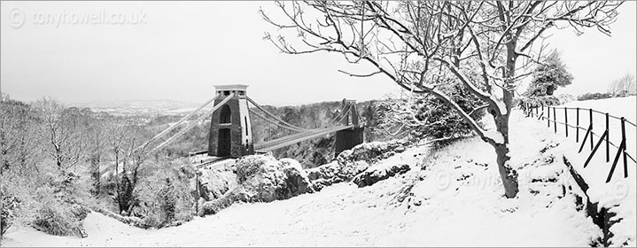 Clifton Suspension Bridge Black and White