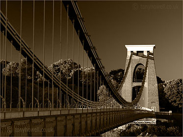 Clifton Suspension Bridge Sepia