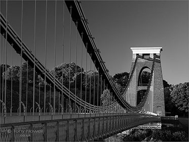 Clifton Suspension Bridge Black and White