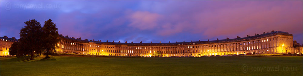 Royal Crescent, Dusk, Bath