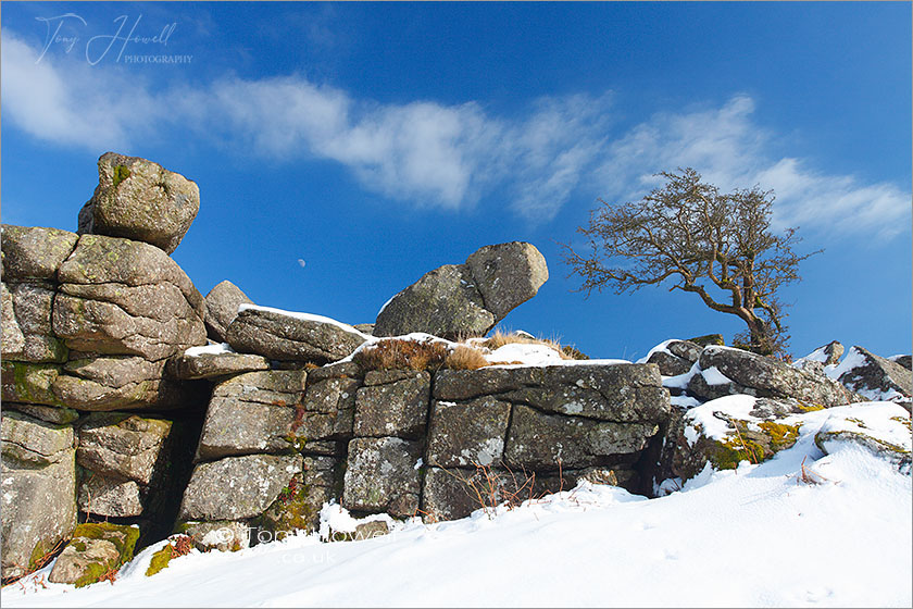 Granite, Moon, Snow, Hawthorn, near Bowermans Nose