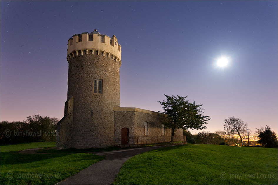 Clifton Observatory, Bristol, Full Moon