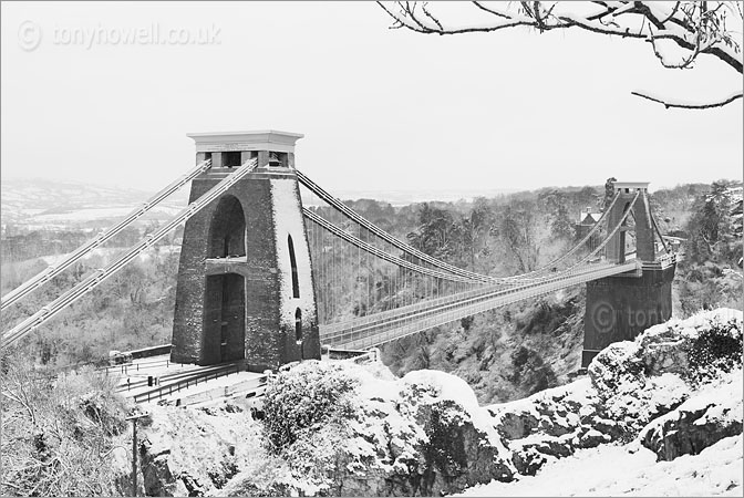 Clifton Suspension Bridge, Snow