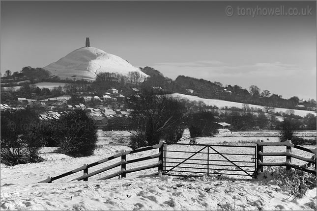 Glastonbury Tor, Snow