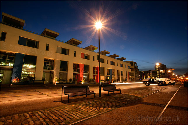 Harbour, Bristol, Benches, Night