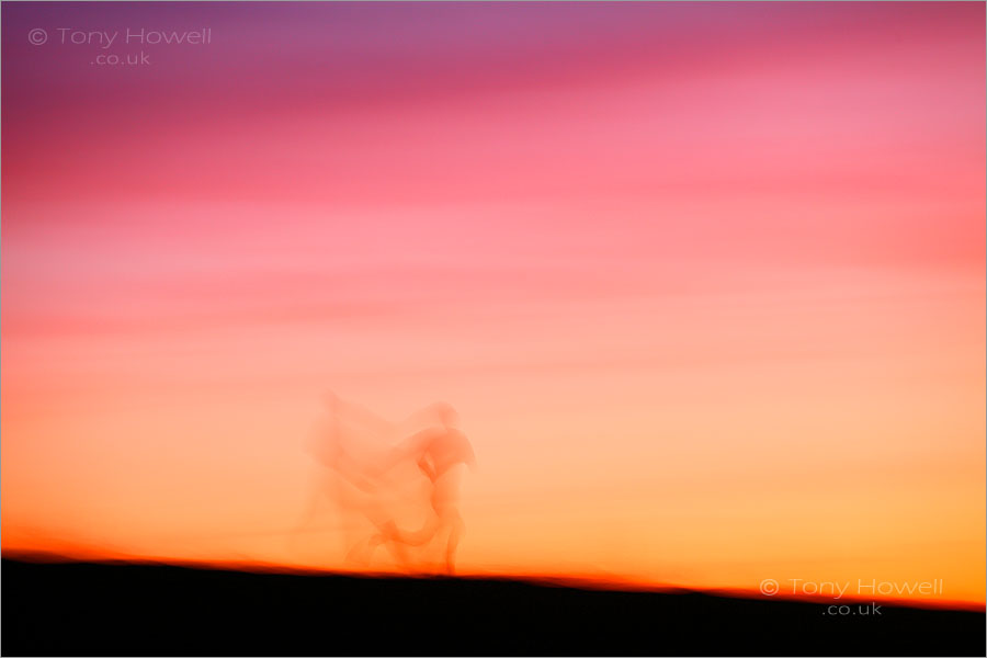 Lone Runner at Sunset