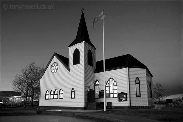 Norwegian Church, Cardiff, Dusk