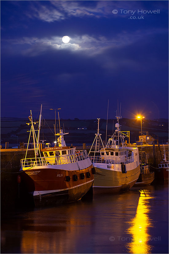 Padstow Harbour, Full Moon, Trawlers