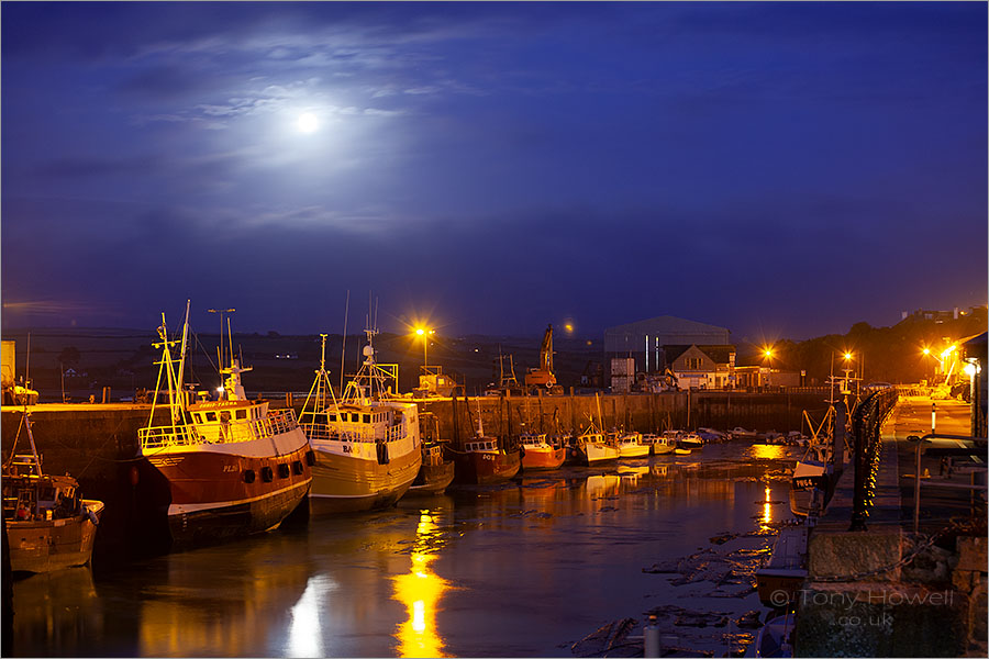 Padstow Harbour, Full Moon, Trawlers