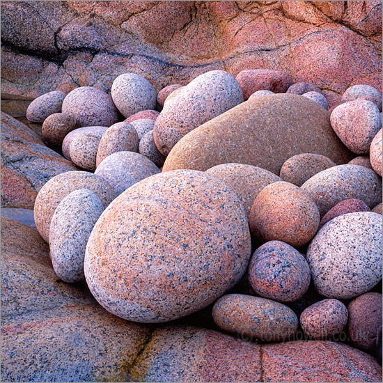 Rounded Granite Boulders, Porth Nanven, 1995.
