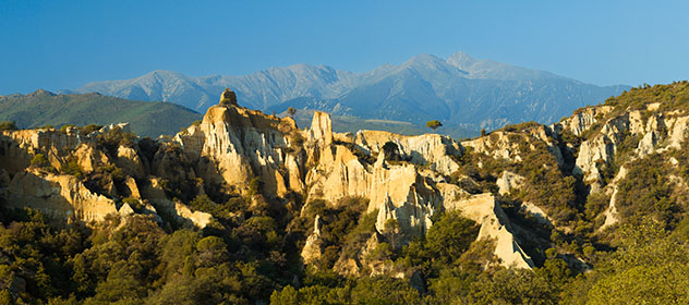 Les Orgues and Mount Canigou