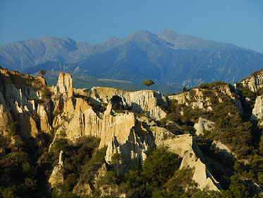 Les Orgues and Mount Canigou